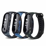 T-BLUER for Xiaomi Mi Band 3 Bands, Colourful Replacement Strap Wirstband for Xiaomi Mi Band 3 Band Smart Bracelet Accessories(No Tracker)