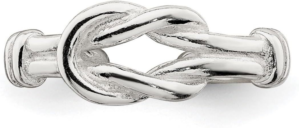 JewelryWeb 925 Sterling Silver Solid Love Knot toe ring 1.2 grams 2mm Wide toe ring for Women