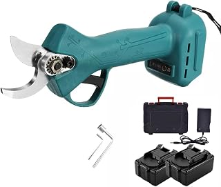 Electric Pruning Shear Cordless Brushless Pruner Battery Powered Branch Pruner Durable Scissor Tool 30mm with 2 Battery