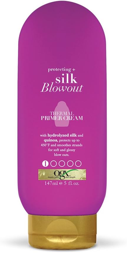 OGX Protecting + Silk Blowout Thermal Primer Cream, 5 Ounce (64051)
