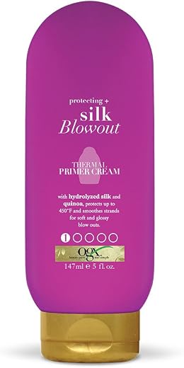OGX Protecting + Silk Blowout Thermal Primer Cream 5 Ounce Bottle