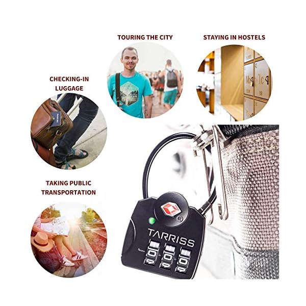 Tarriss TSA Luggage Lock with SearchAlert Indicator | Extra Large Numbers | Resettable Combination | Total Luggage… - Image 6