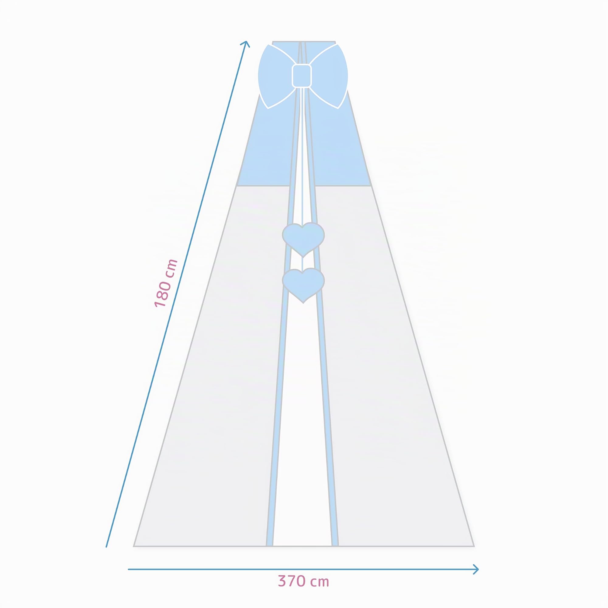 Baby Comfort Dosel de Gasa para guardería o Cuna 370 x 180 cm (Color Azul)