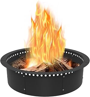 15 Backyard Fire Pit Ideas for Cozy Outdoor Gathering Spots 19 Koutemie Outdoor Smokeless Fire Pit Ring Liner 32-Inch Outer/28-Inch Inn...