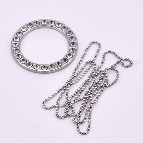 MOMOMAGE Joyería Anillo infinito y cadena Trucos de magia Anillo de enlace Comedia mágica de cerca Magic Gimmick Props