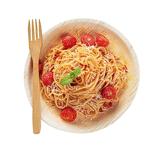 Biodegradable Bamboo Disposable Forks (100 Count)