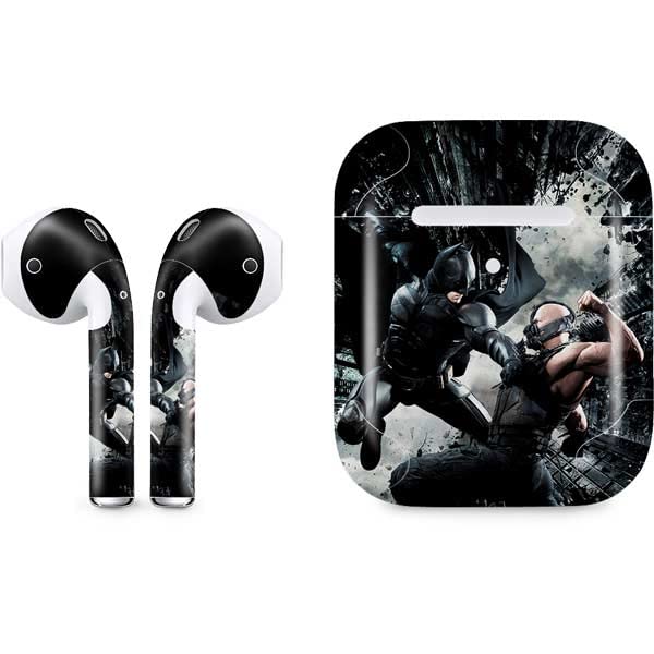 Skinit Decal Audio Skin Compatible with Apple AirPods 2 - Officially Licensed The Dark Knight Rises Batman and Bane Fighting Design