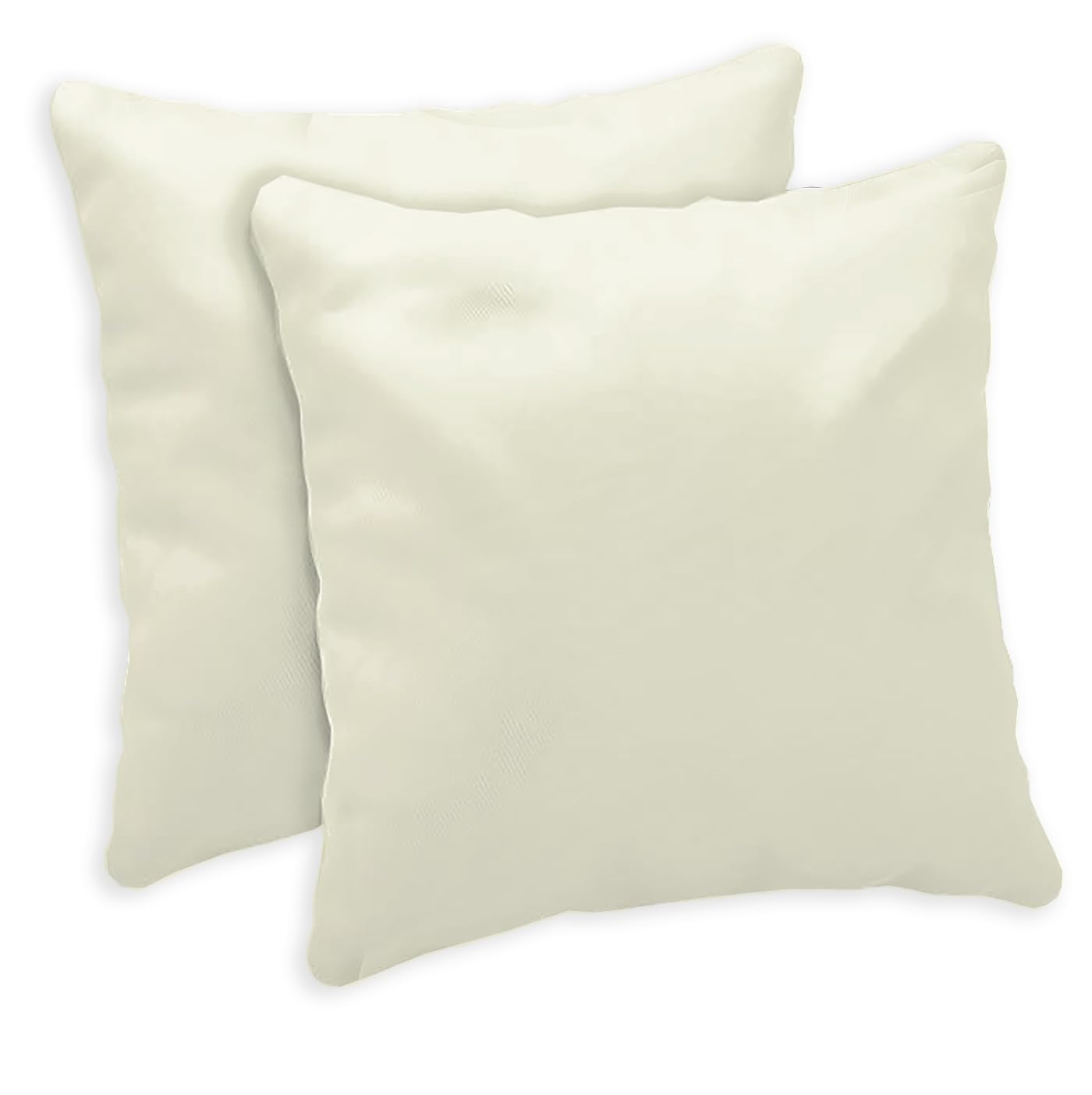 Giovanni Dolcinotti Set of 2 Sofa Cushion Covers 40 x 40 cm – Decorative Cushion Covers – 100% Cotton – Covers with Hidden Zip – Cream – Atlanta Model