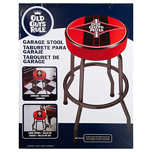 Plasticolor 004775R01 Old Guys Rule Logo Garage and Game Room Stool - Image 4