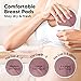 Organic Nursing Pads - 14 Washable Breast Pads for Breastfeeding, Wash Bag, Viscose Derived from Bamboo Reusable Nipple Covers for Breastfeeding Essentials, Soft & Absorbent (Plum, L 4.8