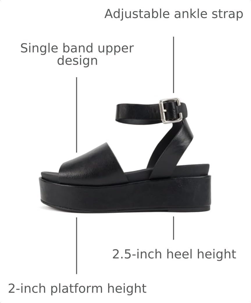 Soda “Magic” ~ Women Round Toe Single Band Platform Sandal with Adjustable Ankle Strap image 3