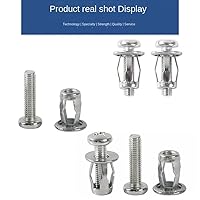Vista 6 de Tuerca de pétalos de tornillo de expansión, M4 M5 M6 M8 Molly Jack tuercas con tornillos, kit surtido de tuercas para pared hueca, hierro para pared