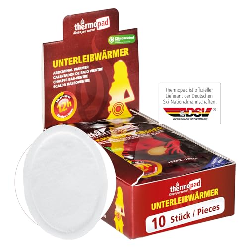 THERMOPAD Unterleibwärmer: 10 Stück Wärmepads für bis zu 12 Stunden Wärme und Entspannung I Wärmekissen I Luft-aktiviert