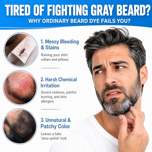 Tinte de Barba para Hombre, Cobertura Instantánea en 10 Minutos miniatura 2
