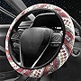 Car Steering Wheel Cover, Ethnic Flax Cloth Universal Anti-Slip Steering Wheel Cover, 15 inch Boho Steering Wheel Covers, Suitable for Most Cars,SUVs (A)