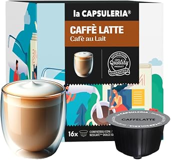 CAF  AU LAIT 96 Capsules compatible with Nescaf  Dolce Gusto, 6 Boxes x 16 Pods 96 Servings Total