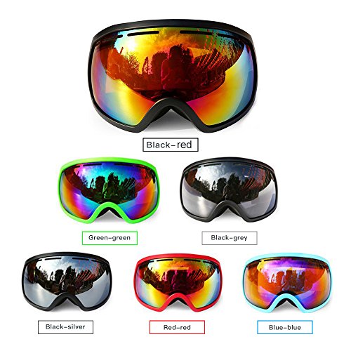 DECDEAL Esqui de inverno Goggle UV400 Proteção Dual Lens Snowboard Goggles OTG Esférico Anti-neblina