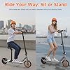 Electric Scooter with Seat, Folding E Scooter for Adults, 350W Motor, 8.5" Solid Tires, 19 MPH, 21 Mile Range, Lightweight Portable Teens Commuter Sit Down Escooter with APP, Dual Brake #1