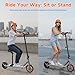 Electric Scooter with Seat, Folding E Scooter for Adults, 350W Motor, 8.5