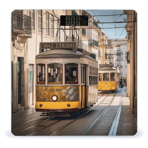 Báscula digital de baño Lisboa Tram con vidrio templado