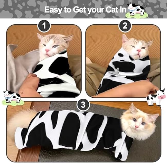 Mity rain Cat Grooming Supplies - Cat Wrap for Cutting Nails with Cat Nail Clipper, Cat Restraint for Nail Clipping to Anti-Runaway/Scratch/Bitten, Cat Swaddle Wrap for Calming & Holding Cat (XLarge)-8QMTC69Z