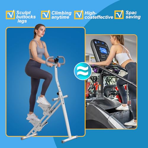 Image of Stair Stepper for Home Gym,2.0 Stair Climber with 3-Level Adjustable Resistance&2 Incline,Extra-Wide Non-Slip Pedals