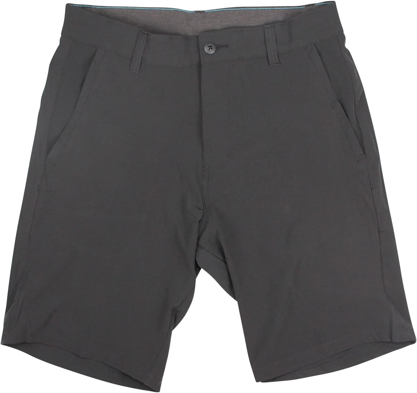 Men's Core Microfiber Stretch Fit Land & Sea Flat Front Shorts Charcoal