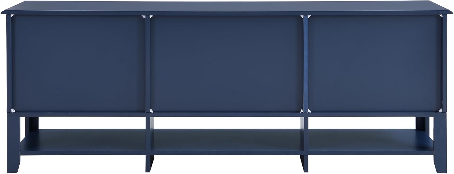 TV Stand for TVs up to 60'', Entertainment Center with Multifunctional Storage Space, TV Cabinet with Modern Design, Media Console for Living Room, Bedroom. (Blue) - Image 9