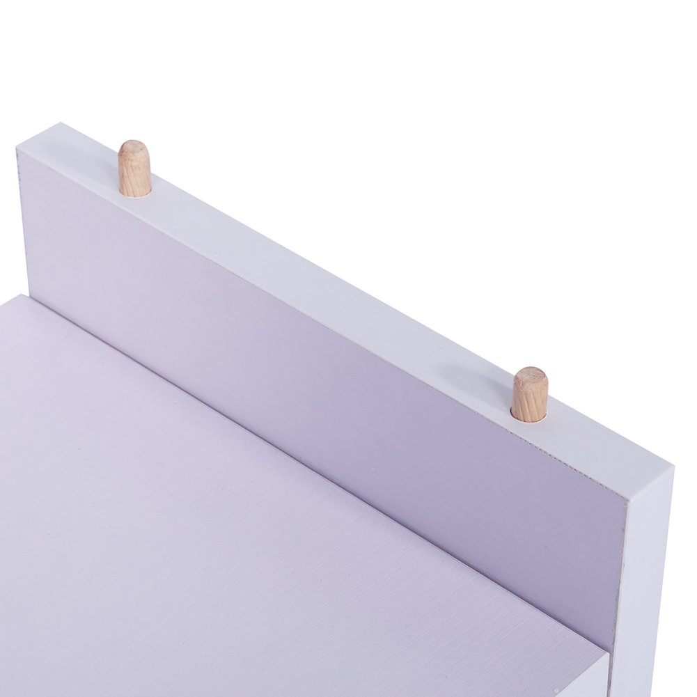 Greensen Supporto per Monitor in Legno Rialzo 2 Livelli Supporto per Computer Ergonomico Bianco per Stampante Portatile Organizzatore da Scrivania per PC Gestione Cavi 50 X 20 X 11,7 Cm