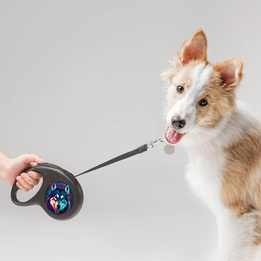 Dog Print Retractable Pet Leash - Animal Leash - Art Dog Leash - 118 inches