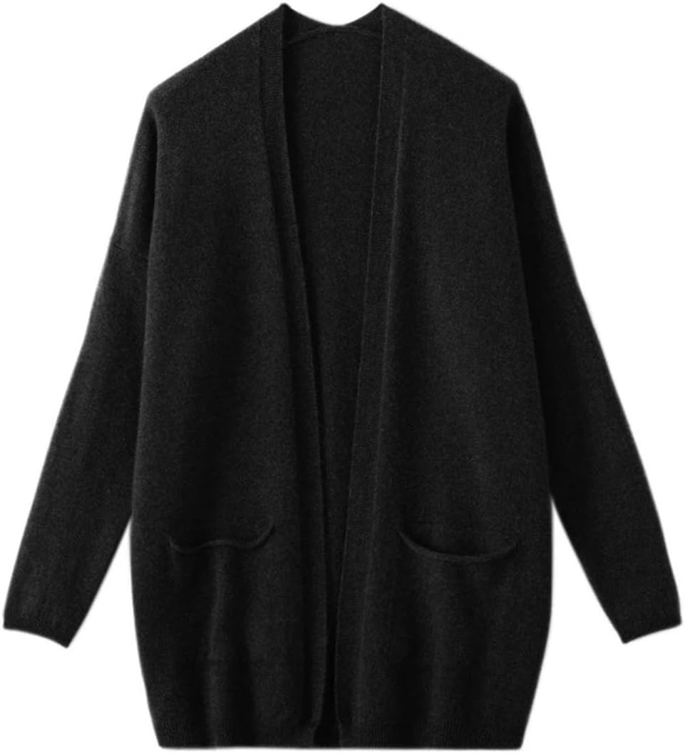 Women Basic Sweater Female with Pockets But No Buttons Emperament Grace Soft Clothes Cardigan