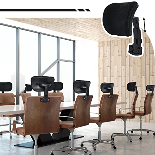 Juexica Chair Headrest Attachment Chair Adjustable Headrest Black Mesh Nylon Frame Head Rest Head Support Cushion Head Elastic Sponge Pillow For Desk Chair, 1.8 X 10 X 5.5 Inch (Screw Style) #TOP1