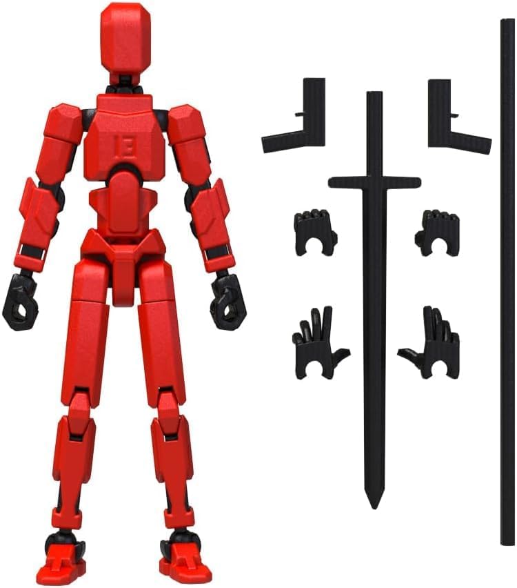 Astrid 3D Titan 13 Action Figure, Assembled Robot, Dummy 13 Action Figure, Lucky 13 Action Figure T13 Action Figure Printed Multi-Jointed Movable, (RED) (B0DH57MX72) Amazon Price History, Amazon Price Tracker