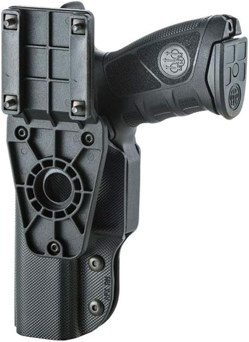 Beretta E01205 Thermo-Formed ABS Civilian for Full Size APX Concealed Carry OWB Outside The Waistband Right Hand Carry Black Belt Holster, OSFA