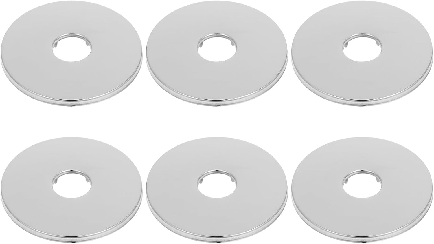 6pcs Shower Arm Flange: Escutcheon Wall Pipe Cover - Shower Head Arm Escutcheon Plate - Faucet Cover Plate for Bathroom Kitchen Toilet