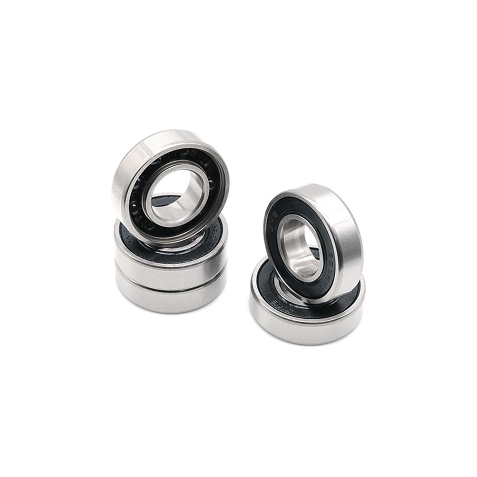 Roulements rigides à billes Lot de 5 roulements à billes en céramique 6000-2RS 10 x 26 x 8 mm ABEC-7 6000 RS for roue avant et arrière de vélo 10 26 8 roulements à billes en céramique