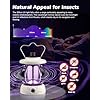 Flying Insect Trap(1Device + 10Refills), Fruit Fly Traps for Indoors & Outdoor Rechargeable, Quite Operation Fly Trap White