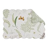 C&F Home Althea 13'' x 19'' Cotton Quilted Oblong Rectangular Placemat Set of 6 Rectangular Placemat...