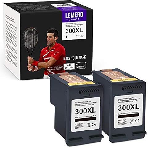 LEMEROUtrust 300XL(2xBlack)Remanufactured Ink Cartridges Compatible for HP 300 XL for HP Deskjet F4580 F2480 F2420 F4224 F4280 D1660 Photosmart C4680 C4780 Printer Cover