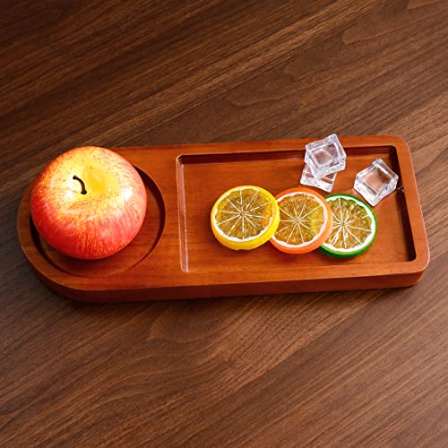 Hombemo Wooden Serving Trays, 11.8 Inch Wood Serving Platters Of Natural Paulownia Solid Wood, Arc Wooden Tray, Charcuterie Board, Wood Plates For Kitchen Counter Home Decor #TOP2