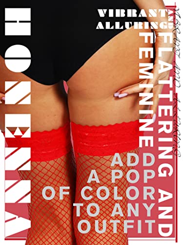 Image of HONENNA Fishnet Thigh High Stockings, 20+ Colors Silicone Lace Top Stay Up Nylons Tights for Woman, Size A-D