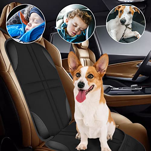 Elsrantor 2 Stück Kindersitzunterlage Isofix, rutschfest Wasserabweisender Autositzschoner, Universell Sitzschoner Auto Kindersitz, Autositzauflage mit Netztaschen, Schutzunterlage, Autositzschutz