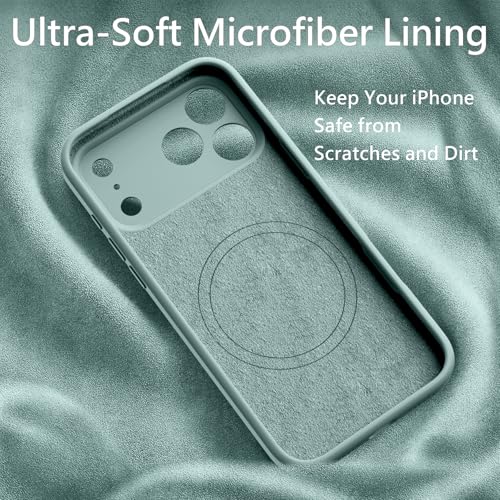 Image of FireNova Magnetic for iPhone 17 Pro Case, Compatible with MagSafe, [Integrated Silicone Camera Control Button] [Camera Protection] Anti-Scratch Microfiber Lining Phone Case, 6.3 inch, Mint Green