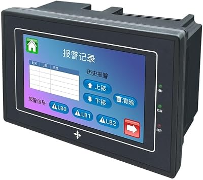 All-in-one HMI PLC Integrated 4.3 inch Touch Screen for FX or Delta, Relay Transistor Analog NTC TC OptionalKhaki