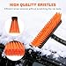 nacena Snow Brush and Ice Scrapers for Car Windshield, Detachable Snow Remover for Cars EVA Foam Grip and Rotatable Brush Head Snow Scraper for Car Trucks SUV, Winter Cars Accessories (Orange)
