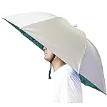 Bocampty Umbrella Hat, 37 inch Fishing Hat Hands Free Foldable UV Protection Umbrella Cap Adjustable Headwear for Fishing Golf Camping Beach Gardening Sunshade Outdoor