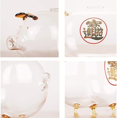 Miniatura 5 de Piggy Bank for Kids,Piggy Bank for Boys Girls and Adult,Decorative Piggy Bank Cute Pig Coin Money Bank,Creative Money Bank For Kids,glass Clear