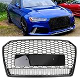 RS6 Style Front Bumper Honeycomb Grille Grill Fit for Audi A6 C7 S6 2016-2018