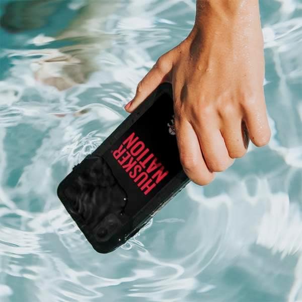 Skinit Waterproof Phone Case Compatible with iPhone XR - Officially Licensed College Husker Nation Design Black