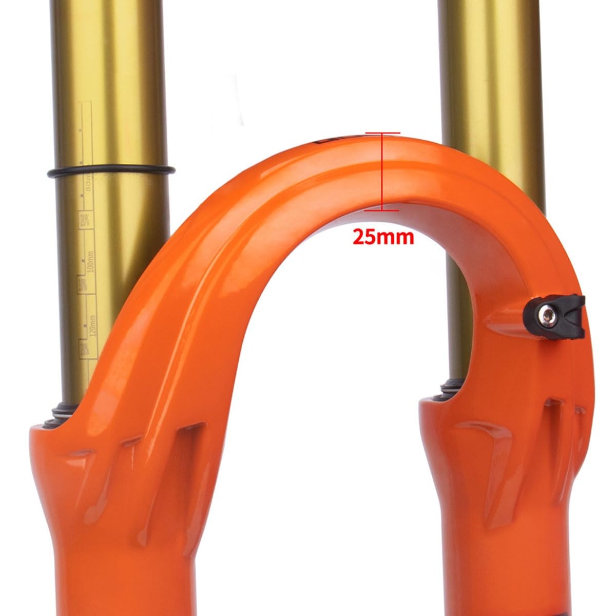 Rower górski widelec amortyzowany pneumatycznie 26/27,5/29" w MTB hamulec tarczowy 100 x 9 mm QR 1-1/8" Widelec z prostą rurą AM ręczna blokada XC rower 2100g (kolor: pomarańczowy, rozmiar 26")
